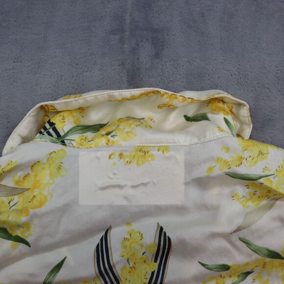 CQY Shirt Womens XL Multicolor Long Sleeve Collared Tropical Button Up - Picture 12 of 16